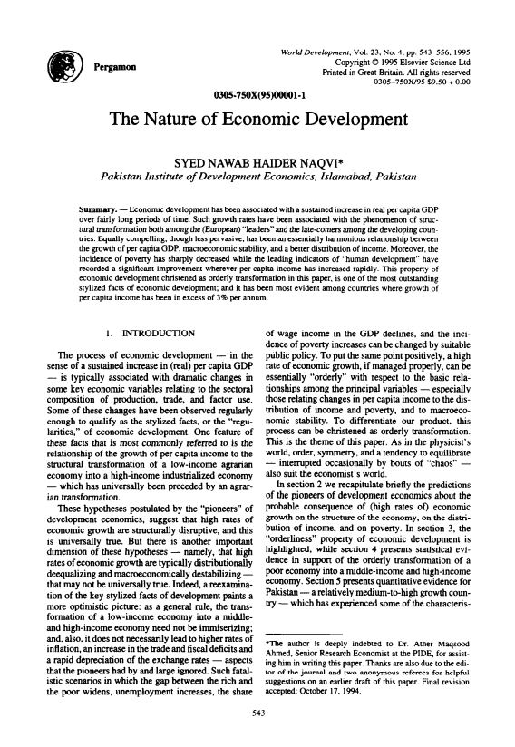 What Is The Post Colonial Nature Of Economic Development